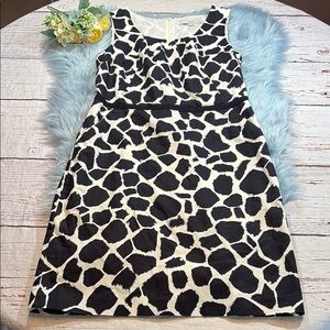 LOFT Giraffe Print Sleeveless Sheath Dress sz 6